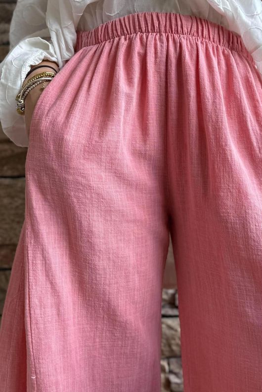 Frame Cotton Vintage Wash Barrel Pant Coral